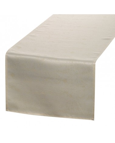 Bieżnik błyszczący 40x140 Sparkle kremowy/złoty Eurofirany