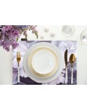 Serwetka 30x40 Velvet kpl 4 szt fioletowa/kremowa Eurofirany