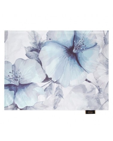 Serwetka 30x40 Velvet kpl 4 szt kremowa/niebieska Eurofirany