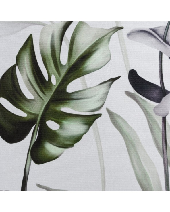Obrus welwetowy 85x85 Ellen biały/oliwkowy Eurofirany