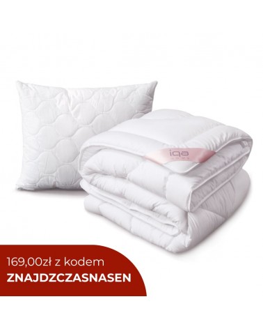 Kołdra i poduszka dla studenta bawełna 140x200 + 50x60 zestaw Premium