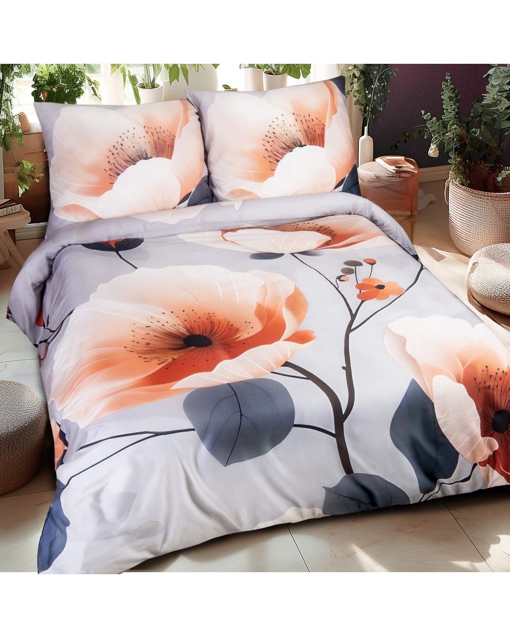 Pościel satyna bawełniana 140x200 + 1x70x80cm 12409 SATYNLOVE PREMIUM Darymex