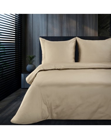 Pościel makosatyna 200x220 + 2x70x80cm Elegant 1D beżowa Eurofirany