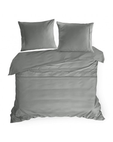 Pościel makosatyna 200x220 + 2x70x80cm Elegant 1C stalowa Eurofirany