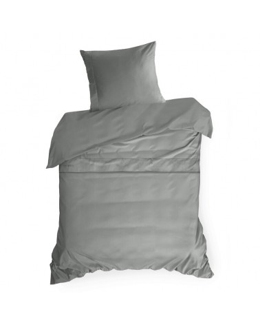 Pościel makosatyna 200x220 + 2x70x80cm Elegant 1C stalowa Eurofirany