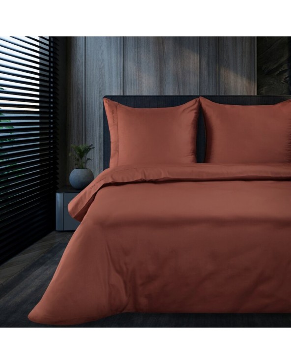 Pościel makosatyna 160x200 + 2x70x80cm Elegant 1I marsala Eurofirany
