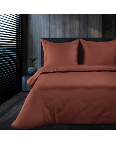 Pościel makosatyna 160x200 + 2x70x80cm Elegant 1I marsala Eurofirany