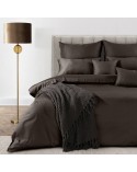 Pościel makosatyna 200x220 + 2x70x80cm Elegant 1G brązowa Eurofirany