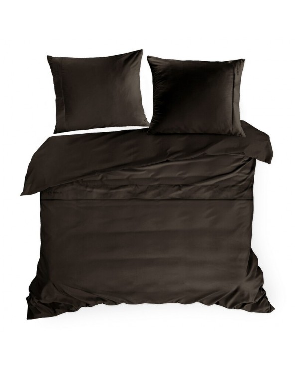 Pościel makosatyna 200x220 + 2x70x80cm Elegant 1G brązowa Eurofirany
