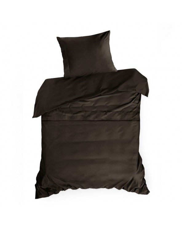 Pościel makosatyna 200x220 + 2x70x80cm Elegant 1G brązowa Eurofirany