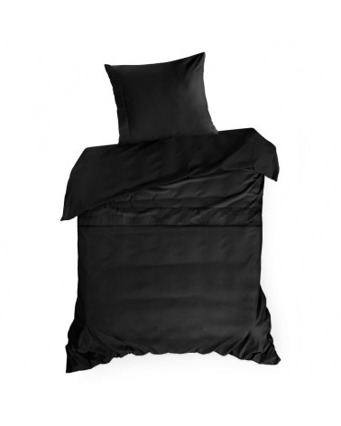 Pościel makosatyna 200x220 + 2x70x80cm Elegant 1B czarna Eurofirany
