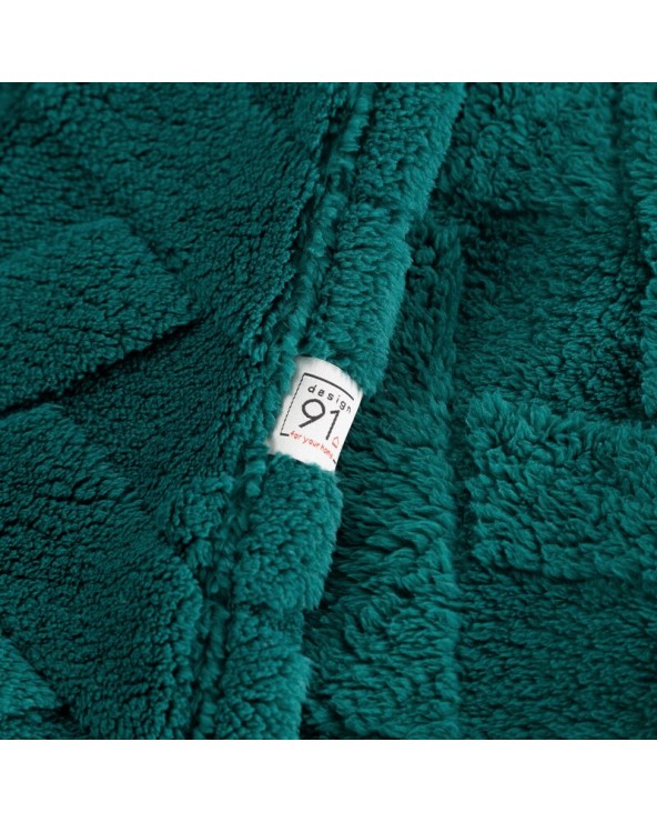 Koc pluszowy 150x200 Caro ciemnozielony Eurofirany