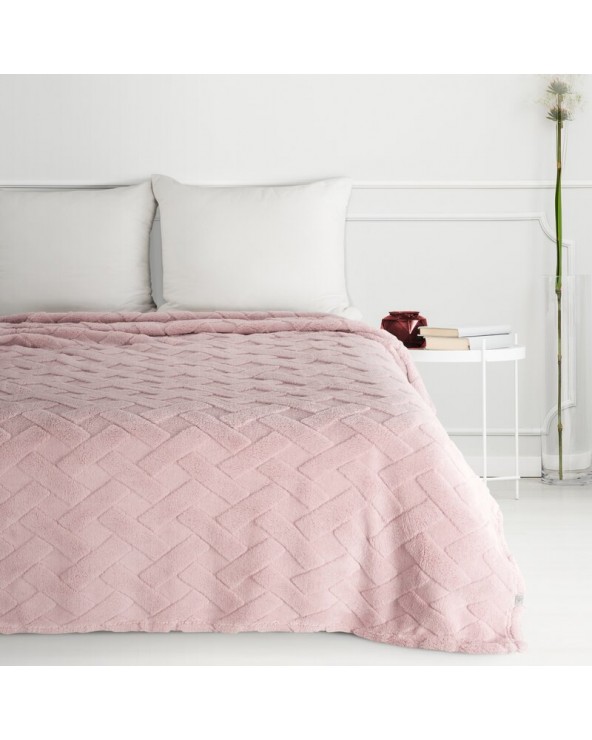 Koc pluszowy 150x200 Caro różowy Eurofirany