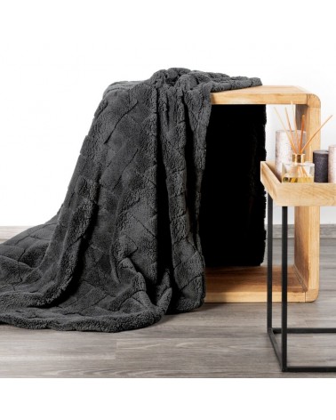 Koc pluszowy 150x200 Caro stalowy Eurofirany