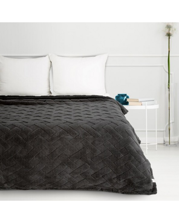 Koc pluszowy 150x200 Caro stalowy Eurofirany