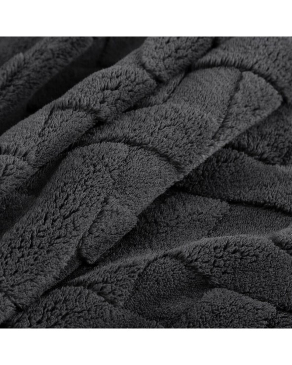 Koc pluszowy 150x200 Caro stalowy Eurofirany