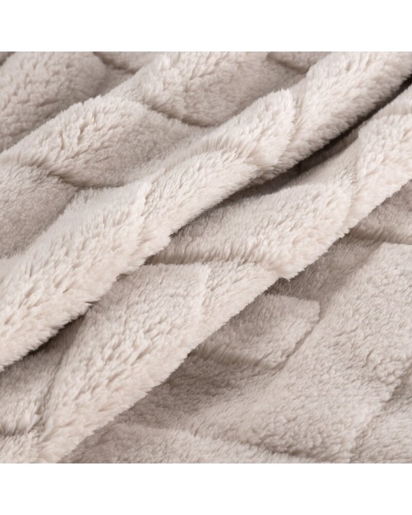 Koc pluszowy 170x210 Caro beżowy Eurofirany