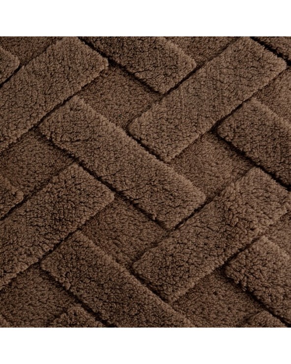 Koc pluszowy 170x210 Caro ciemnobrązowy Eurofirany