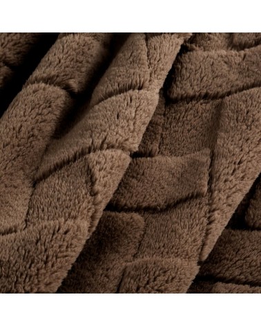 Koc pluszowy 170x210 Caro ciemnobrązowy Eurofirany