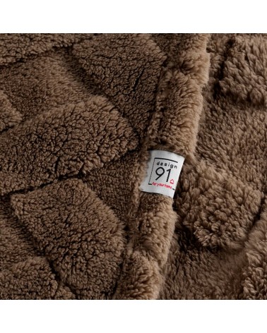 Koc pluszowy 170x210 Caro ciemnobrązowy Eurofirany