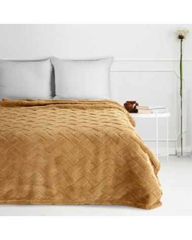 Koc pluszowy 170x210 Caro miodowy Eurofirany