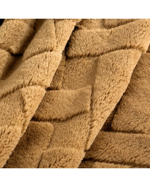 Koc pluszowy 170x210 Caro miodowy Eurofirany