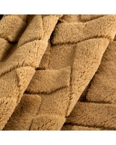 Koc pluszowy 170x210 Caro miodowy Eurofirany