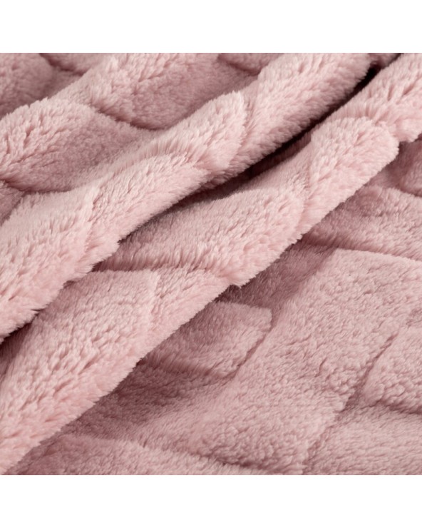 Koc pluszowy 170x210 Caro różowy Eurofirany