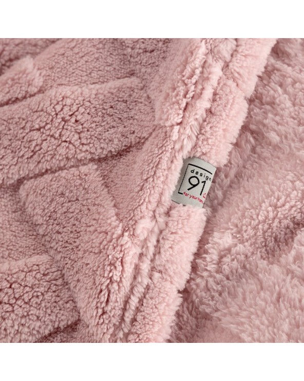 Koc pluszowy 170x210 Caro różowy Eurofirany