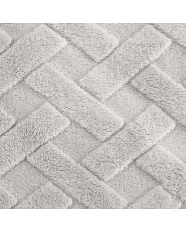 Koc pluszowy 170x210 Caro srebrny Eurofirany