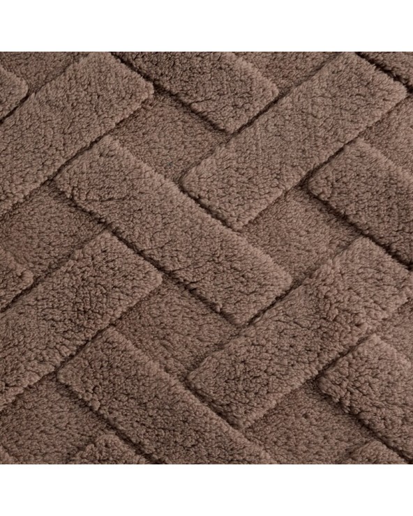 Koc pluszowy 200x220 Caro ciemnobeżowy Eurofirany