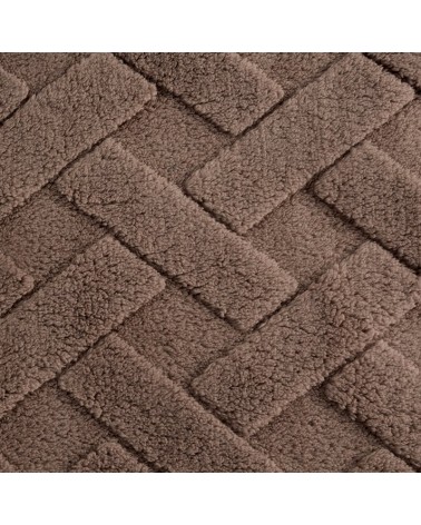 Koc pluszowy 200x220 Caro ciemnobeżowy Eurofirany