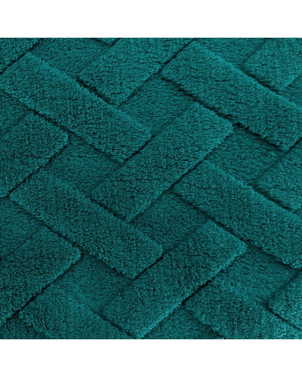 Koc pluszowy 200x220 Caro ciemnozielony Eurofirany