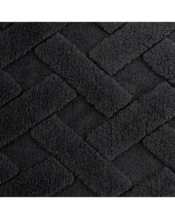 Koc pluszowy 200x220 Caro czarny Eurofirany
