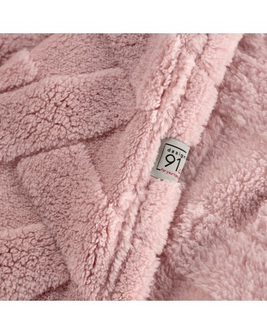 Koc pluszowy 200x220 Caro różowy Eurofirany
