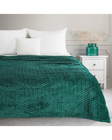 Koc pluszowy 150x200 Cindy 6 ciemnozielony Eurofirany