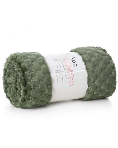 Koc pluszowy 150x200 Cindy 6 oliwkowy Eurofirany