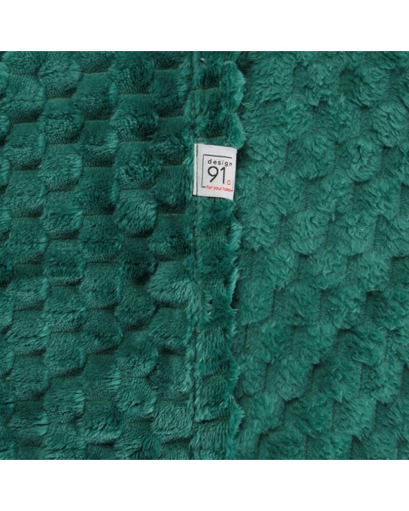 Koc pluszowy 70x160 Cindy 6 ciemnozielony Eurofirany