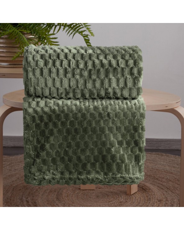 Koc pluszowy 70x160 Cindy 6 oliwkowy Eurofirany