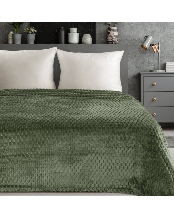 Koc pluszowy 70x160 Cindy 6 oliwkowy Eurofirany