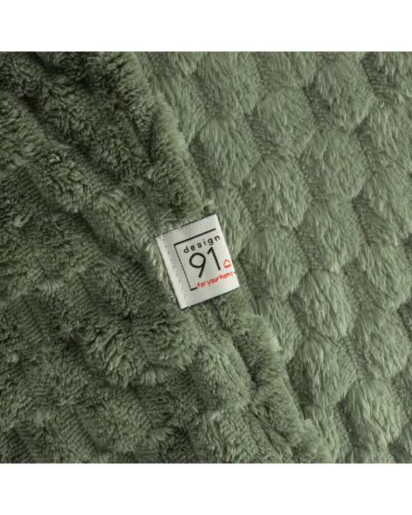 Koc pluszowy 70x160 Cindy 6 oliwkowy Eurofirany