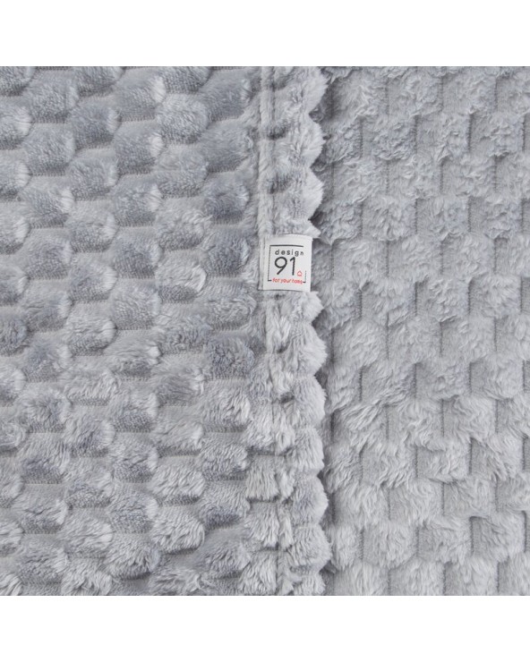 Koc pluszowy 70x160 Cindy 6 srebrny Eurofirany