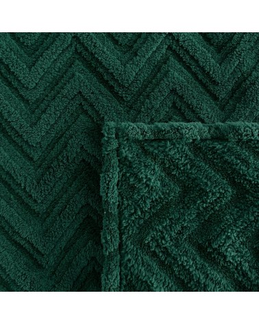 Koc pluszowy 170x210 Jodła ciemnozielony Eurofirany