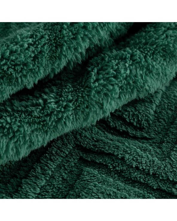 Koc pluszowy 170x210 Jodła ciemnozielony Eurofirany