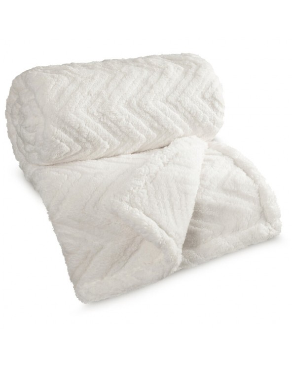 Koc pluszowy 200x220 Jodła kremowy Eurofirany