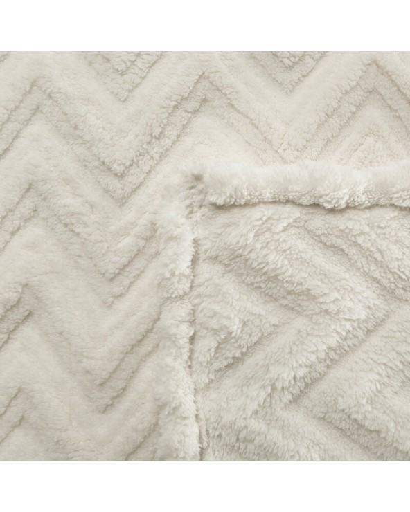 Koc pluszowy 200x220 Jodła kremowy Eurofirany