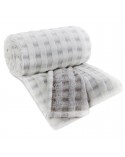 Koc pluszowy 70x160 Kostka beżowy Eurofirany