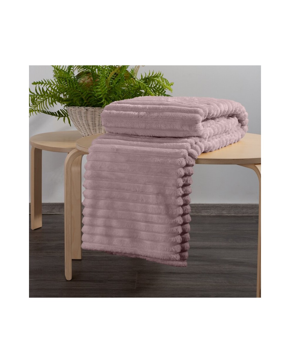 Koc pluszowy 150x200 Soft pudrowy Eurofirany