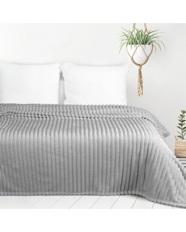 Koc pluszowy 150x200 Soft srebrny Eurofirany