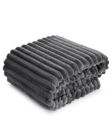 Koc pluszowy 150x200 Soft stalowy Eurofirany